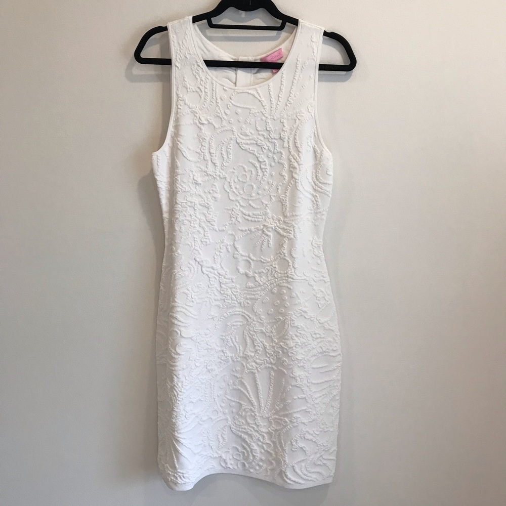 Lilly Pulitzer White Jacquard Dress Size M